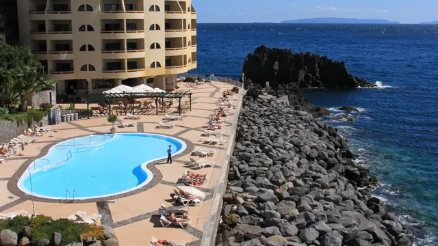 A seafront hotel along the Funchal coast, Madeira